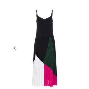 PROENZA SCHOULER Color-block Pleated Knit Dress In Multi WITH TAGS